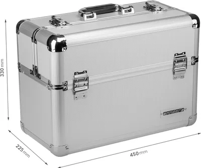 Produktbild von Werkzeukkiste Beautycase Angelkoffer silber 24 Liter Ziharmonikafach - Silber