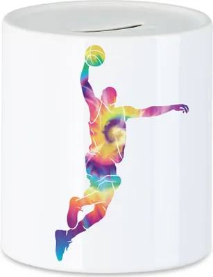 Produktbild von Basketball Spardose Sport Mannschaft Spieler Korb Teamsport Gewinner Ballsport Jersey Team Mannschaftssport