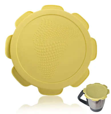 Zdjęcie produktu dla pokrywa silikonowa mixcover wodoodporna i odporna na zapachy do Thermomix TM5 TM6 Friend Yellow