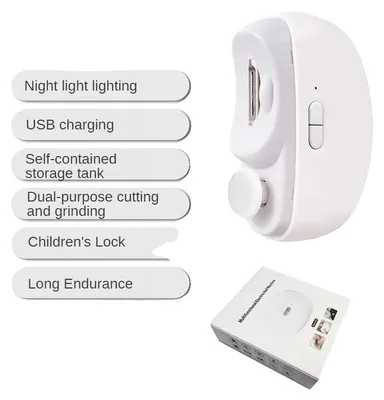 Productafbeelding van Elektrische nagelknipper, 2 snelheidsstanden, USB-C oplaadbaar, WIT