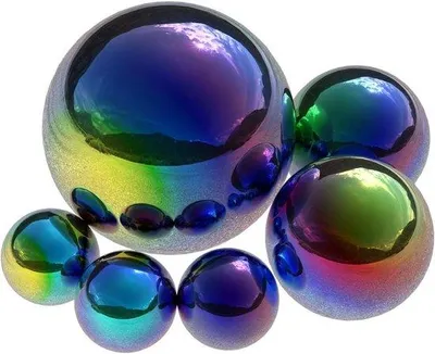 Image de Lot de boules miroirs en acier inoxydable pour la décoration de jardin