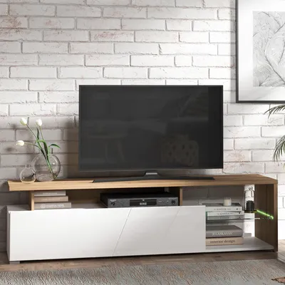 Produktbild von Induno - TV-Lowboard, 170x42x47h cm Weiß, 3 Ablagen