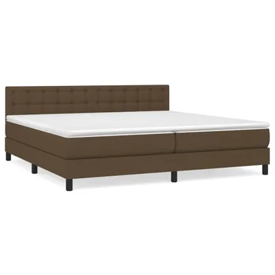 Produktbild von Boxspringbett mit Matratze Dunkelbraun 200x200 cm Stoff
