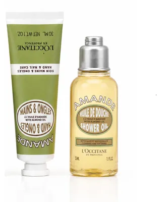 Productafbeelding van L'Occitane Amande handcrème 30ml + doucheolie 35ml