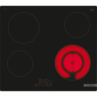 Obrázek produktu pro Elektrická varná deska BOSCH PKF611BB8E, 6600 W, 4 varné zóny, ovládání Touch, časovač, 60 cm, sklokeramika, černá