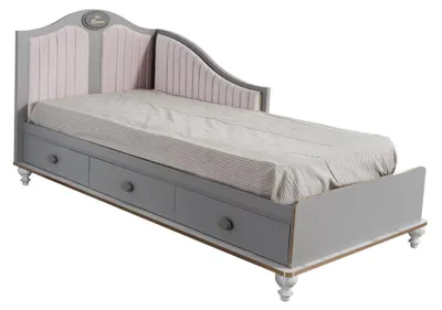 Produktbild von Kinderzimmer Design Set Bett Nachttisch Kommode Kleiderschrank 4 tlg.