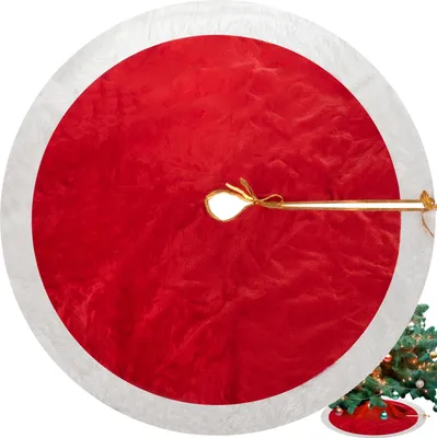 Immagine prodotto di Coperta per albero di Natale 'cappello di Babbo Natale' tappeto rosso in Pelliccia sintetica 90 cm 22221