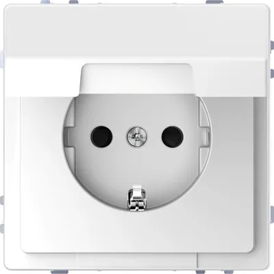 Produktbild von Merten SCHUKO-Steckdose MEG2310-6035 m.Klappdeckel BRS Steckklemme Lotosweiß