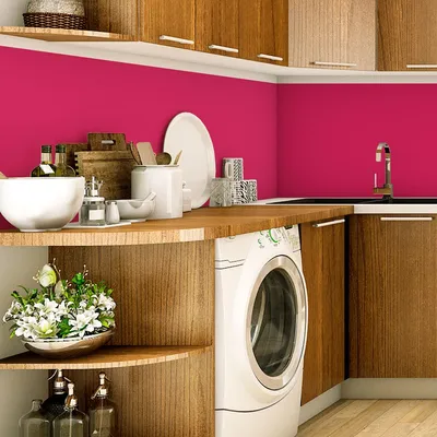 Produktbild von Dekorative Vinyl-Klebefolie auf Meterware – Waschbarer, wasserfester Aufkleber für Wände, Küchen und Möbel – 60 cm x 50 m – Fuchsia