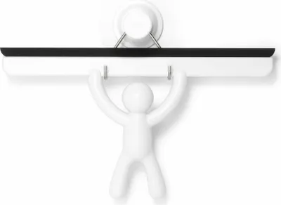 Image de Umbra raclette de douche Buddy, raclette, avec suspension, plastique, silicone, blanc, 27 cm, 1021303-660