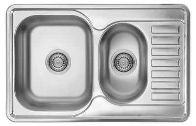 Produktbild von Ausmann Basic rvs 1,5 opbouw spoelbak met afdruip omkeerbaar 78x50 cm inclusief sifon 1208956970