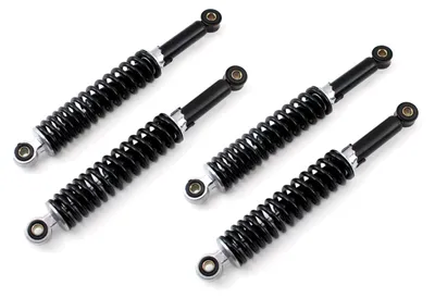 Produktbild von SET: 4x Stoßdämpfer, Federbein hydraulisch, 320mm, 5-fach verstellbar, schwarz für Simson Schwalbe Habicht Star Spatz Sperber