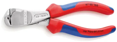 Produktbild von Knipex 67 05 160, Pinzette, Stahl, Blau, Rot, 160 mm, 266 g