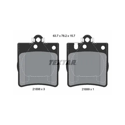 Produktbild von Textar Bremsbeläge hinten für Mercedes-Benz C E - Klasse CLC CLK SLK + CDI