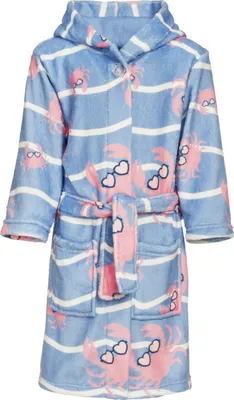 Produktbild von Playshoes - Fleece-Bademantel für Mädchen - Krebs - Hellblau/Rosa, 146/152