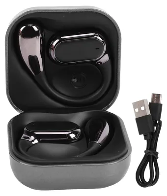 Obrázok produktu pre Slúchadlá s ušnými oblúkmi, bezdrôtové, Bluetooth, Hi-Fi zvuk, potlačenie hluku, mikrofón, 60 hodín prehrávania, ľahké, na cyklistiku, beh, cvičenie, Sc