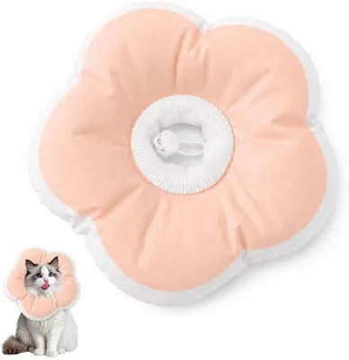 Imagen del producto de Collar para gatos, antilamer, ajustable, de poliéster, para uso postoperatorio