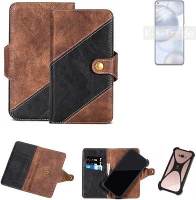 Produktbild von K-S-Trade Handyhülle Schutzhülle Bookstyle Case kompatibel mit Huawei Honor 30 Klapphülle Cover Hülle Schutztasche 1x