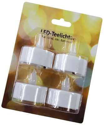 Produktbild von 41666 Teelicht - LED, 4 Stück, weiß