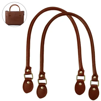 6 Taschenhenkel Aus PU-Leder – 60 Cm Lang, Mit Nieten, In 3 Farben