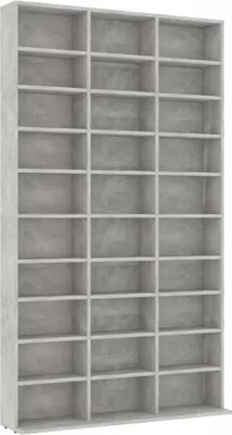 Zdjęcie produktu dla vidaXL Szafka na CD betonowa szara 102x16x177,5 cm materiał drewnopochodny