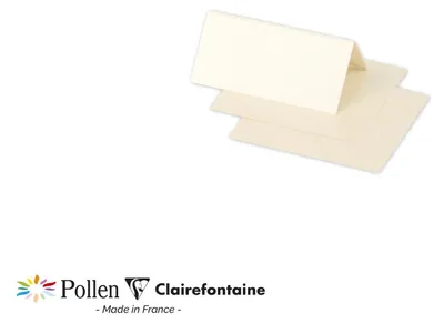 Produktbild von Pollen by Clairefontaine Tischkarte 85 x 80 mm 210 g/qm perlmuttelfenbein 25 Karten