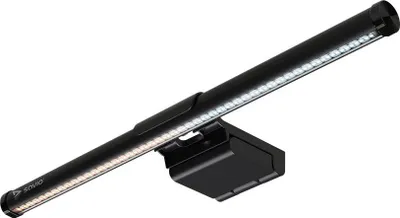 A black LED light bar designed to attach to a monitor.