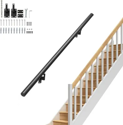 Obrázok produktu pre Zábradlie VEVOR Z hliníkovej zliatiny Jednoduchá údržba schodiskového zábradlia 1220 mm Zábradlie na schody 199,6 kg Nosnosť 900 mm Vzdialenosť medzi stĺpikmi Zábradlie na balkón