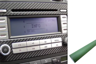 Produktbild von Premium Innenraum Zierleisten Dekor Blende Design Folie Auto Set in Army Grün