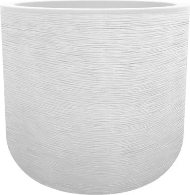 Produktbild von EDA PLASTIQUE - Topf rund 50 cm Graphit'Up - 67 L - Weiß gekalkt