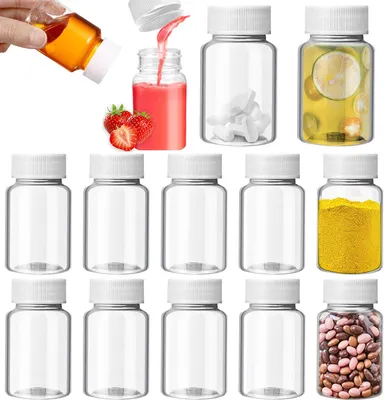 Productafbeelding van Mini-sapflesjes – 12 stuks – 100 ml – Sapflesjes – Flessen met dop voor sap – Kleine sapflesjes – Transparant – Herbruikbaar – Wit