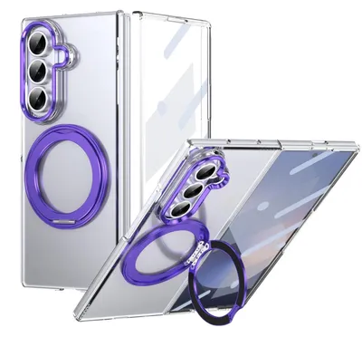 Immagine prodotto di Per Samsung Galaxy Z Fold7 MagSafe integrato 360 rotazione Anello Custodia Viola