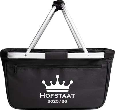 Produktbild von Huuraa Einkaufskorb Hofstaat 2025/26 Schützenfest 20 Liter Black faltbarer Tragekorb Geschenkidee