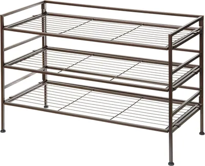 Imagen del producto de Estante para zapatos - Zapatero con 3 niveles para 9 pares - 68 x 32 x 47,5 cm - Color marrón