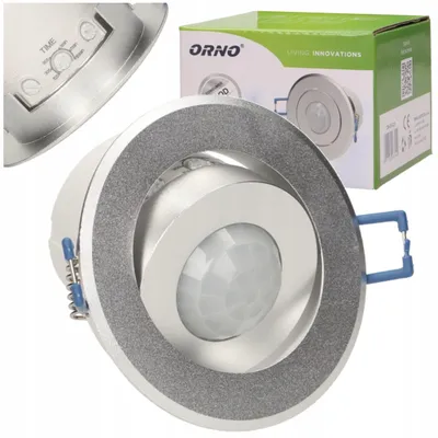 Image de Orno Détecteur Mouvement PIR Encastrable LED Argenté 360°