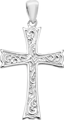 Image de Pendentif Femme Croix Argent fin 925 - 38mm*20mm; TRS23951