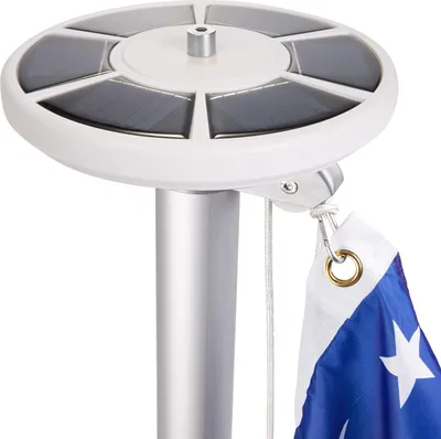 Produktbild von Brubaker Fahnenmast Solar Licht - Solarbetriebenes Fahnenmastlicht mit 26 LEDs - Fahnenstangen Beleuchtung mit Solar-Energie für Camping und Garten - 100% Flaggenabdeckung