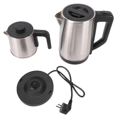 Produktbild von Elektrischer türkischer Teekocher, Edelstahl, Doppeltopf, Wasserkocher, Teesieb, Warmhaltefunktion
