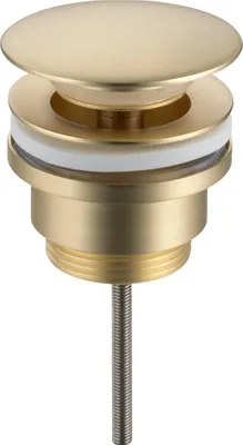 Zdjęcie produktu dla Uniwersalny korek umywalkowy Klik Klak 66 mm Brushed Gold | Mosiądz | Balneo