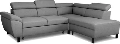 Produktbild von Umwandelbares Ecksofa - 4 Personen - STAN - Stoff in Anthrazit - 3 Kopfstützen - Umkehrbar - 243 x 92 x 184 cm