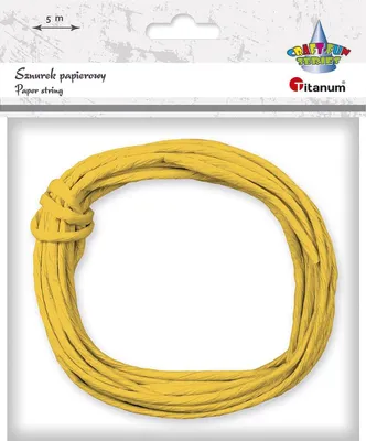 Image de Cordon de papier 5m jaune Titanum
