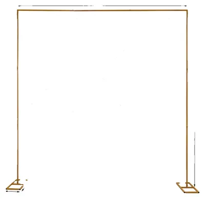 Imagen del producto de Soporte para arco de boda, altura ajustable, estructura metálica resistente, color AMARILLO, tamaño M