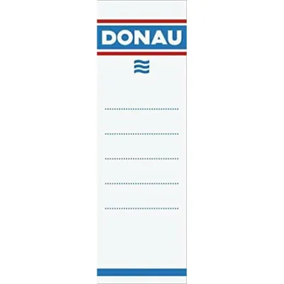 Produktbild von 20 DONAU Einsteck-Rückenschilder weiß für 7,5 cm Rückenbreite