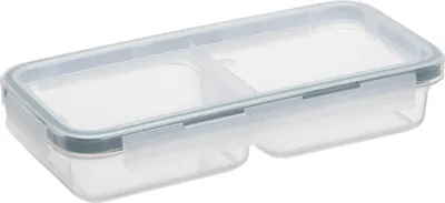 Produktbild von plast team Frischhaltedose Amsterdam geteilt 2x 0,21 Liter
