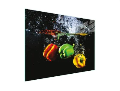 Obrázok produktu pre Krájacia doska Kryt na sporák Multiglass krájacia doska 30x22 cm Pepper Black