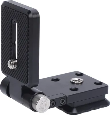Imagen del producto de Placa de cambio rápido en forma de L para cámara, conmutable entre vertical y horizontal, compatible con DSLR, fabricada en aleación de aluminio ligera