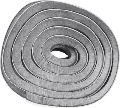 Obrázok produktu pre Samolepiace kefové tesnenie na okná a dvere - 9 mm x 15 mm x 12 m, ochrana proti hmyzu a zvuková izolácia