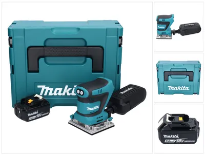 Obrázok produktu pre Akumulátorová excentrická brúska Makita DBO 482 G1J 18 V 112 x 102 mm + 1x akumulátor 6,0 Ah + Makpac – bez nabíjačky