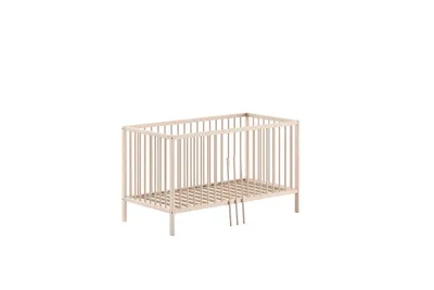 Image de JAXX - DINO Lit bébé/junior 70 x 140 cm, hauteur réglable. Sommier à lattes, hêtre massif laqué naturel
