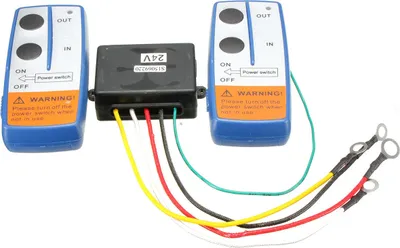 Imagen del producto de Cabrestante eléctrico de recuperación de 24V con control remoto inalámbrico, para camiones, vehículos todo terreno (ATV)